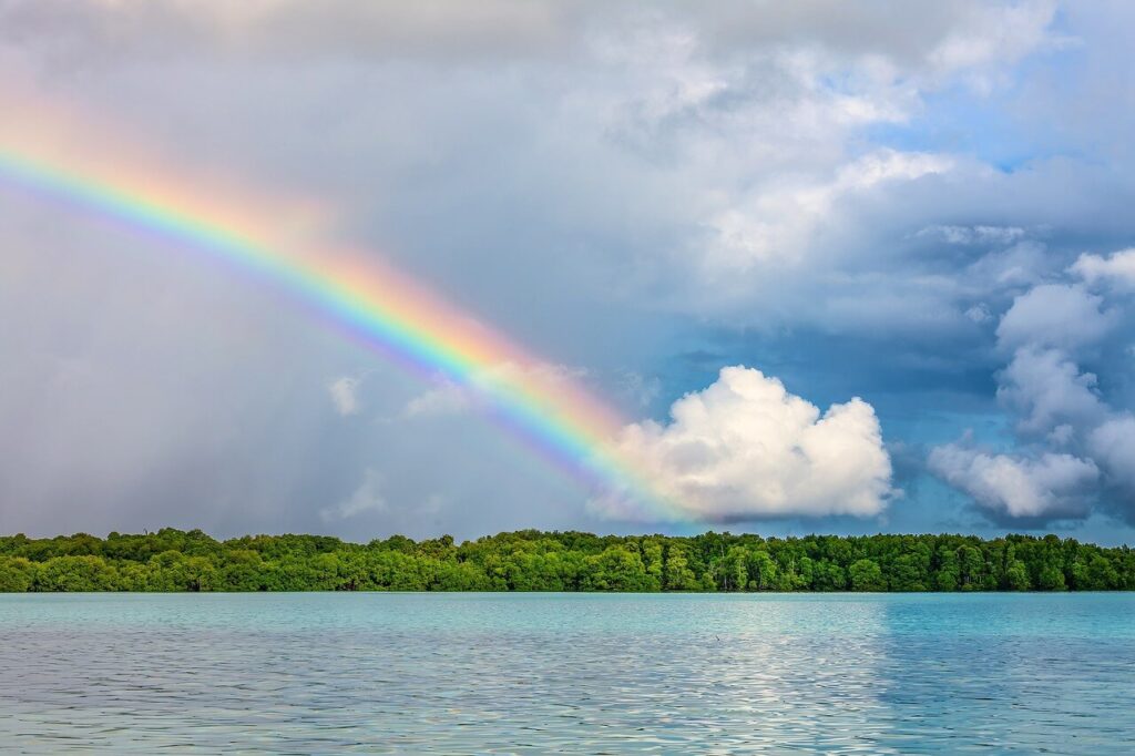 Rainbow Over Water Healing